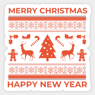 merry christmas and happy new year 2022 Sticker